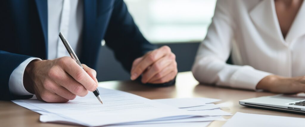 Steuerberater unterstütz eine Frau bei Ihrer Steuererklärung in Gelsenkirchen